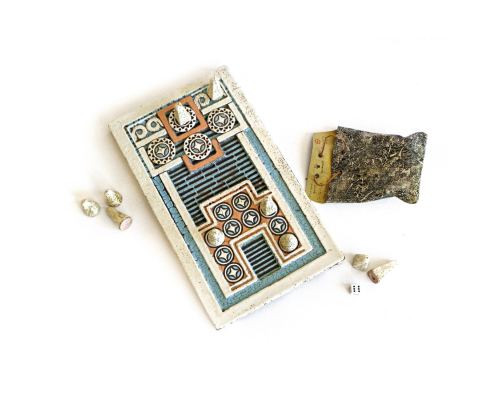 Knossos Decorative Board Game - Handmade Ceramic - Ancient Game Replica Set. 40cm (15.7")