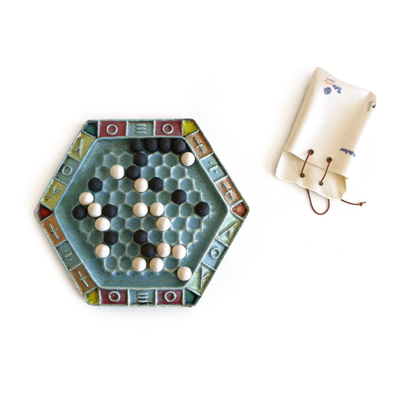 Abalone Decorative Board Game Handmade Ceramic Replica Set. 35cm (13.8")