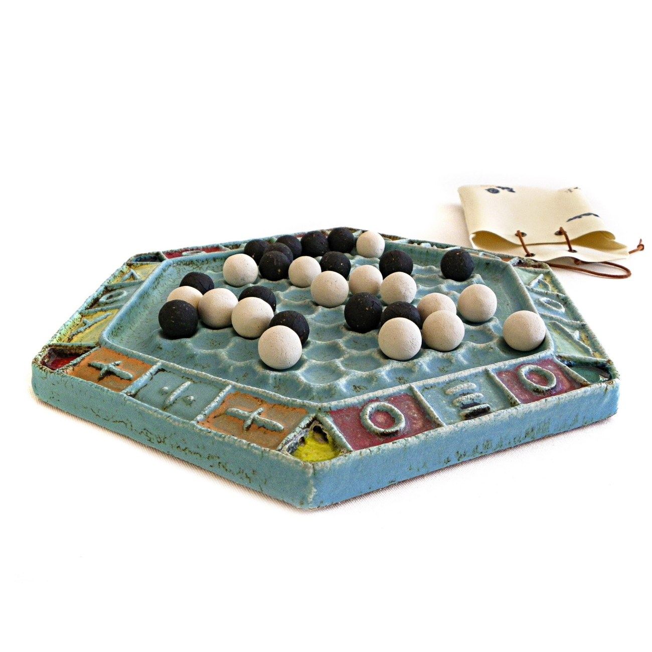 Abalone Decorative Board Game Handmade Ceramic Replica Set. 35cm
