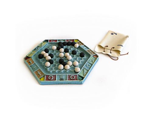 Abalone Decorative Board Game - Handmade Ceramic Replica Set. 35cm (13.8")