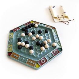 Abalone Decorative Board Game - Handmade Ceramic Replica Set. 35cm (13.8")