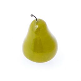 Green Pear - Artificial Fruit - Handmade Glossy Ceramic Table Ornament