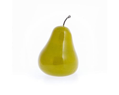 Green Pear - Artificial Fruit - Handmade Glossy Ceramic Table Ornament