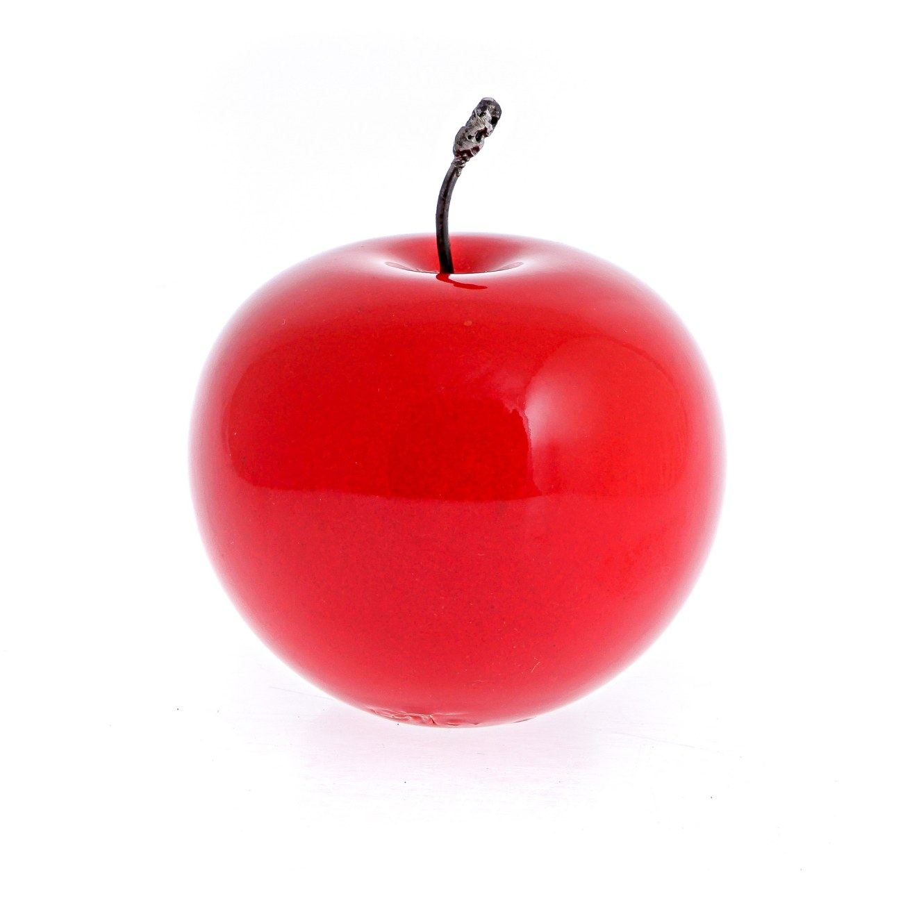 Red Apple Artificial Fruit Glossy Ceramic Handmade Table Ornament