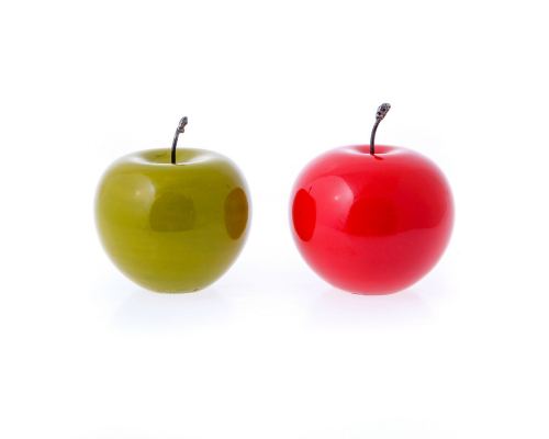 Apple - Artificial Fruit - Glossy Ceramic Handmade Table Ornament - 2 colors