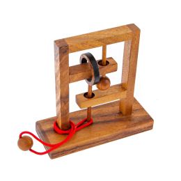 "Ball Trap" Brain Teaser Game - Handmade Wooden Mind Puzzle