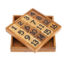 "Magic Numbers" Brain Teaser Game - Handmade Wooden Slide Puzzle