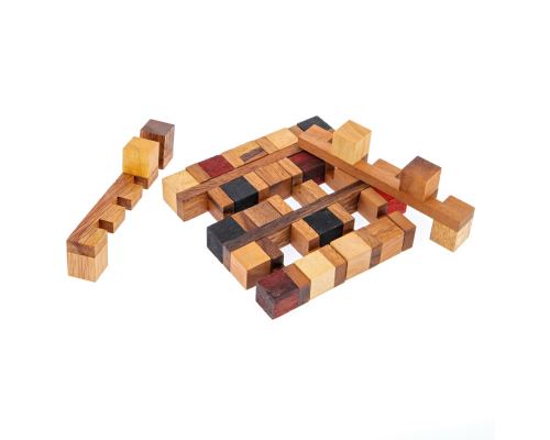 "Mosaic" Brain Teaser Game - Handmade Wooden Mind Puzzle