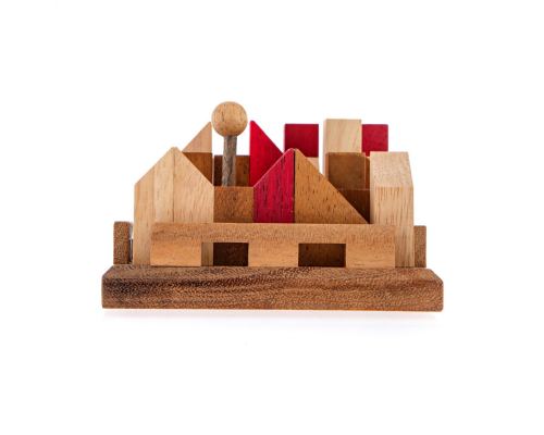 "The City" Brain Teaser Game - Handmade Wooden Mind Puzzle