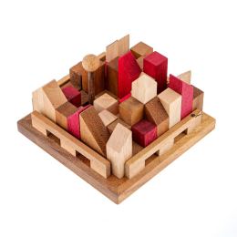 "The City" Brain Teaser Game - Handmade Wooden Mind Puzzle