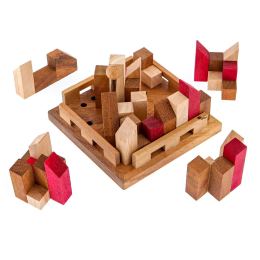 "The City" Brain Teaser Game - Handmade Wooden Mind Puzzle