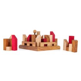 "The City" Brain Teaser Game - Handmade Wooden Mind Puzzle