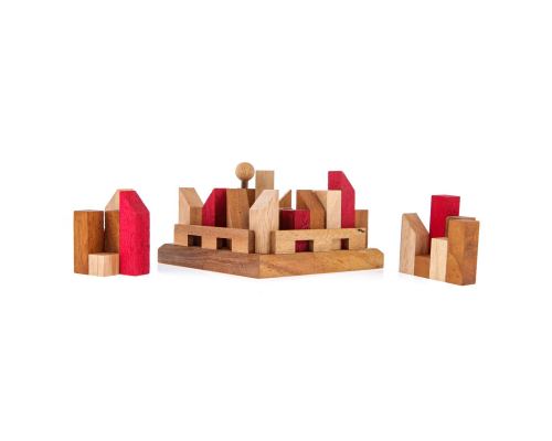 "The City" Brain Teaser Game - Handmade Wooden Mind Puzzle