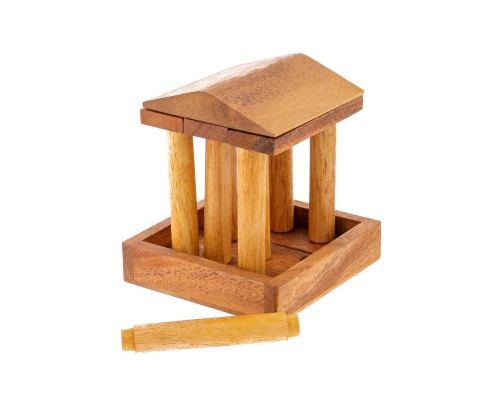 "The Parthenon Temple" Brain Teaser Game - Handmade Wooden Mind Puzzle