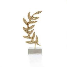 Olive Branch - Handmade Bronze Table Ornament - Style B