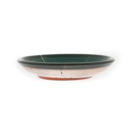 Soup Serving Bowl or Deep Plate, Handmade Ceramic - Green 9.4" (24cm)