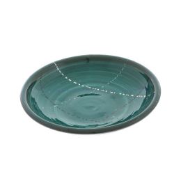 Soup Serving Bowl or Deep Plate, Handmade Ceramic - Green 9.4" (24cm)