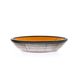 Soup Serving Bowl or Deep Plate, Handmade Ceramic - Yellow 9.4" (24cm)