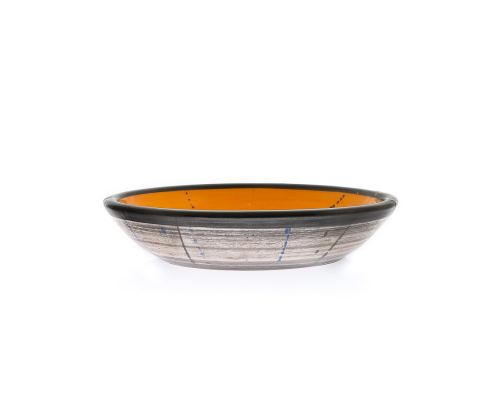 Soup Serving Bowl or Deep Plate, Handmade Ceramic - Yellow 9.4" (24cm)