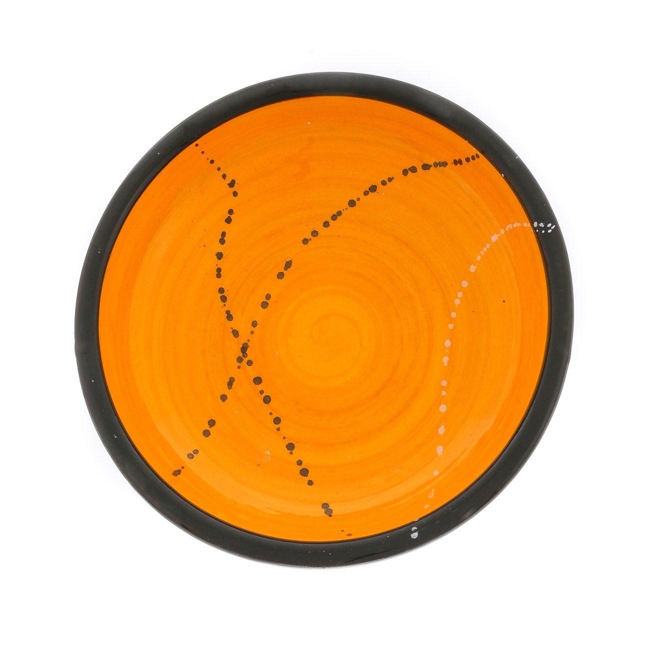 Soup Serving Bowl or Deep Plate, Handmade Ceramic Yellow 9.4" (24cm)