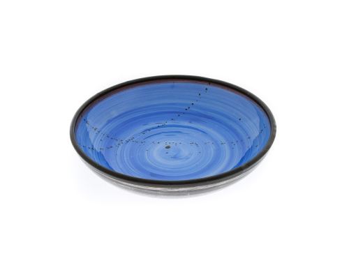 Serving Bowl or Platter - Handmade Ceramic Centerpiece - Blue 13"- 33cm