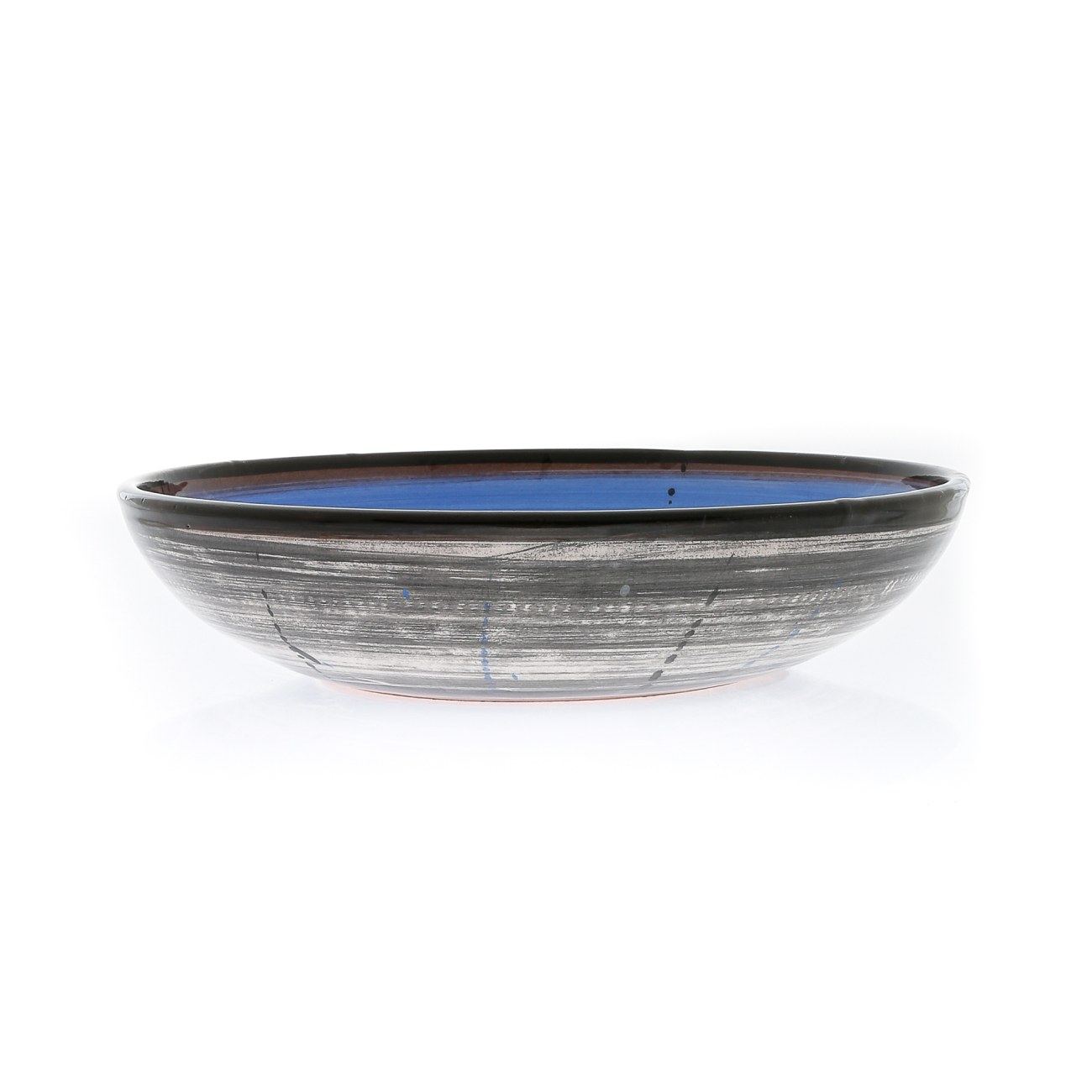 Serving Bowl or Platter Handmade Ceramic Centerpiece Blue 13" 33cm