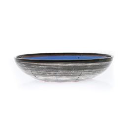 Serving Bowl or Platter - Handmade Ceramic Centerpiece - Blue 13"- 33cm