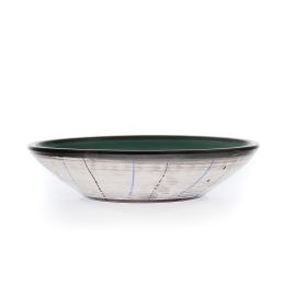 Serving Bowl or Platter - Handmade Ceramic Centerpiece - Green 13"- 33cm