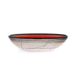 Serving Bowl or Platter - Handmade Ceramic Centerpiece - Red 13"- 33cm