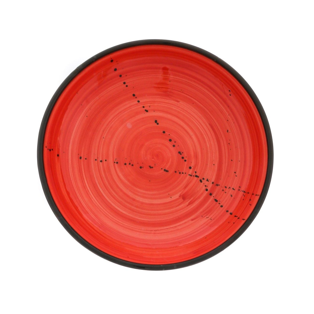 Serving Bowl or Platter Handmade Ceramic Centerpiece Red 13" 33cm