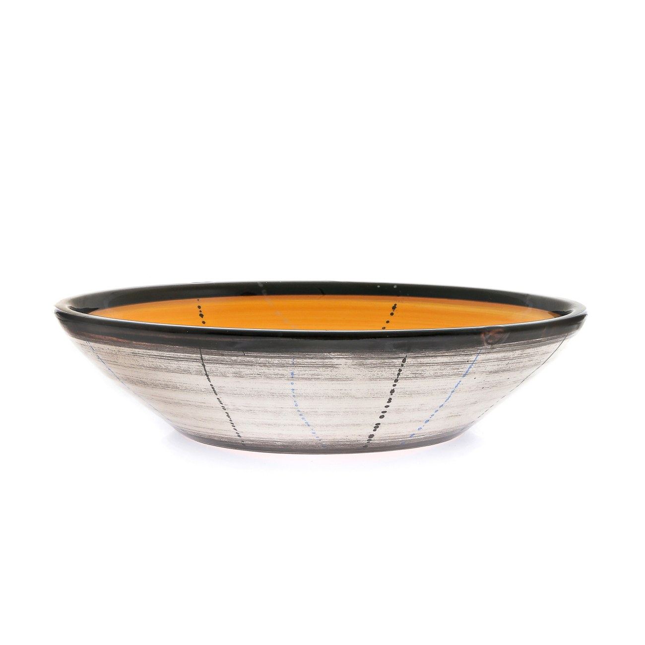 Serving Bowl or Platter Handmade Ceramic Centerpiece Yellow 13" 33cm