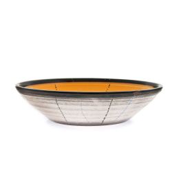 Serving Bowl or Platter - Handmade Ceramic Centerpiece - Yellow 13"- 33cm