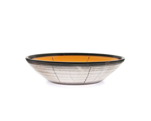 Serving Bowl or Platter - Handmade Ceramic Centerpiece - Yellow 13"- 33cm