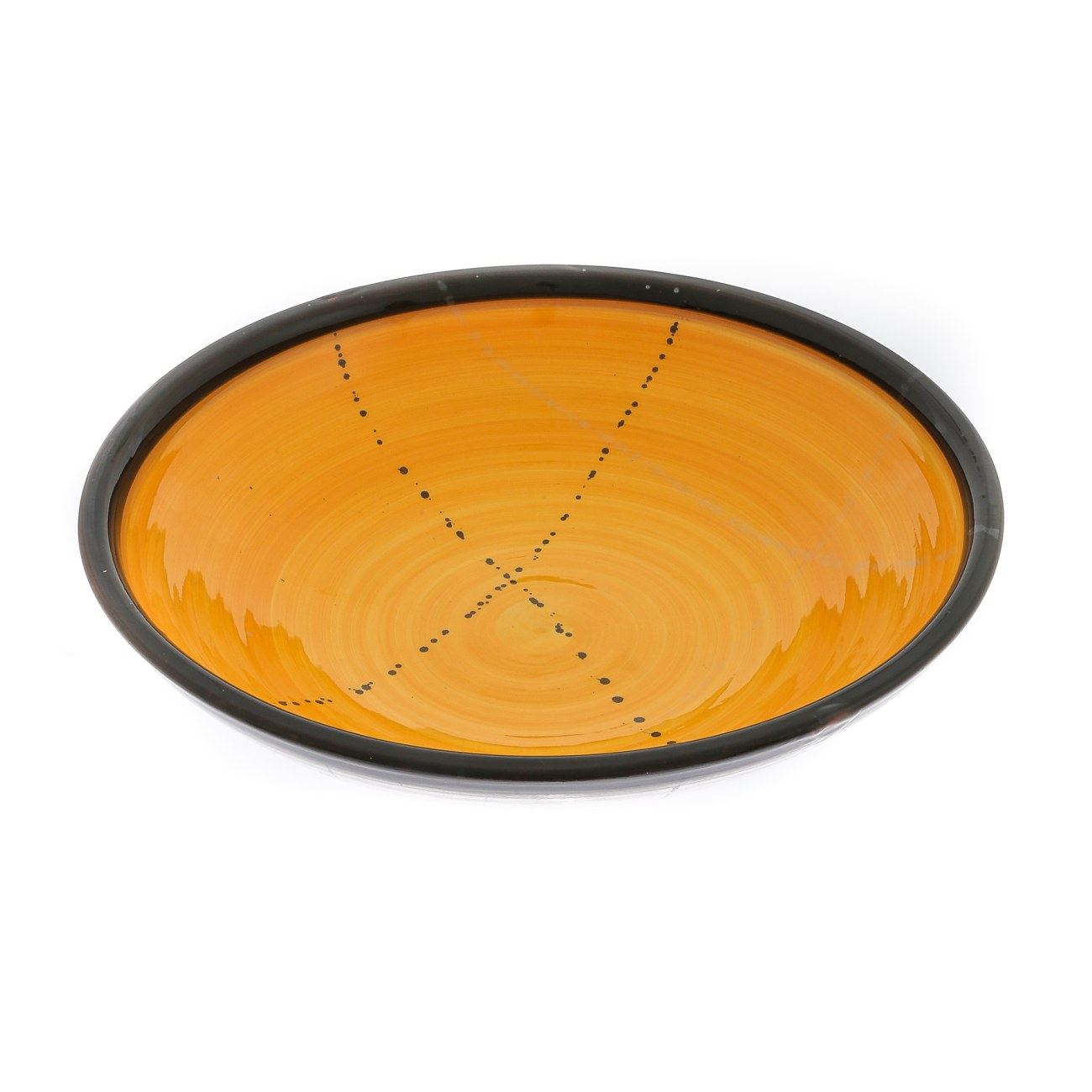 Serving Bowl or Platter Handmade Ceramic Centerpiece Yellow 13" 33cm