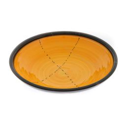 Serving Bowl or Platter - Handmade Ceramic Centerpiece - Yellow 13"- 33cm