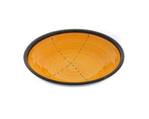 Serving Bowl or Platter - Handmade Ceramic Centerpiece - Yellow 13"- 33cm