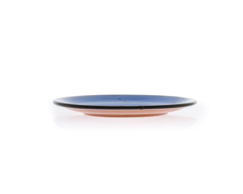 Serving Plate or Dish, Handmade Ceramic - Blue 8.6" (22cm)