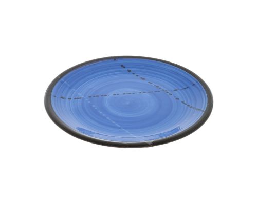 Serving Plate or Dish, Handmade Ceramic - Blue 8.6" (22cm)