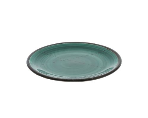 Serving Plate or Dish, Handmade Ceramic - Green 8.6" (22cm)