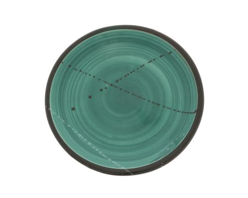 Serving Plate or Dish, Handmade Ceramic - Green 8.6" (22cm)