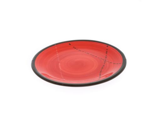 Serving Plate or Dish, Handmade Ceramic - Red 8.6" (22cm) 