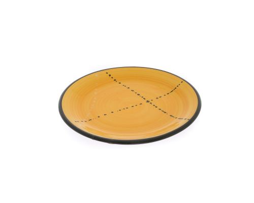 Serving Plate or Dish, Handmade Ceramic - Yellow 8.6" (22cm) 