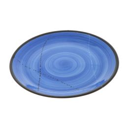 Main Course Serving Plate or Dish, Handmade Ceramic - Blue 10.6" (27cm)