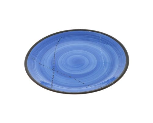 Main Course Serving Plate or Dish, Handmade Ceramic - Blue 10.6" (27cm)
