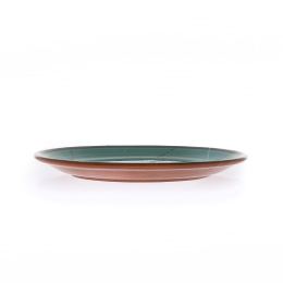 Main Course Serving Plate or Dish, Handmade Ceramic - Green 10.6" (27cm)