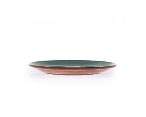 Main Course Serving Plate or Dish, Handmade Ceramic - Green 10.6" (27cm)