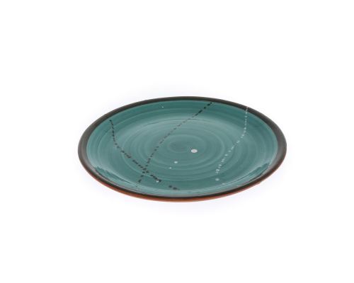 Main Course Serving Plate or Dish, Handmade Ceramic - Green 10.6" (27cm)