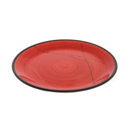 Main Course Serving Plate or Dish, Handmade Ceramic - Red 10.6" (27cm)