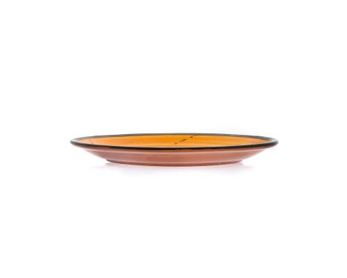 Main Course Serving Plate or Dish, Handmade Ceramic - Yellow 10.6" (27cm)