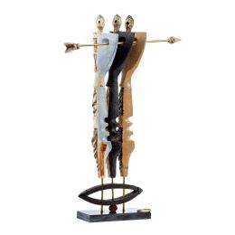 Penelope΄s Suitors (Odysseus' wife) - Original Artwok Handmade Ceramic Sculpture - 55cm (21.6")